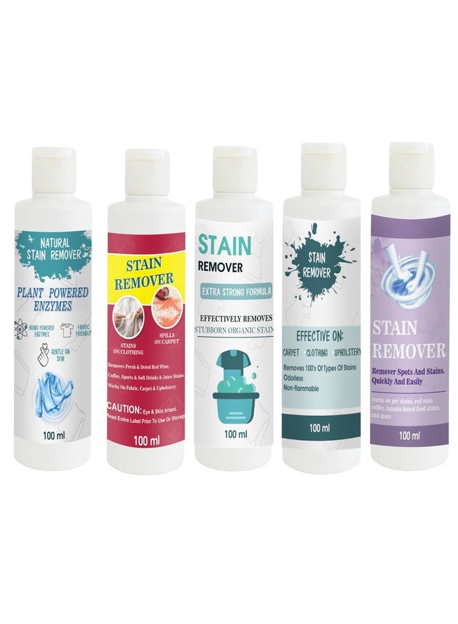 TOOVUS Stain Remover Combo Pack of Shirt, Red, Doll, Sky and Purple Stain Remover | Multi-Surface Cleaning Solution for Clothes, Fabrics, Upholstery (100 g Each) - Image 1